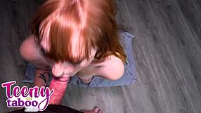 Amber Stark spreads trimmed wet pussy for stepdad's pounding in missionary and doggystyle while mommy's away