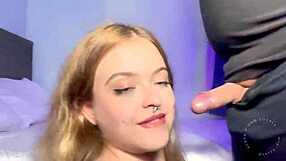 my petite 18+ stepsister films sloppy blowjob gagging on cock for ex