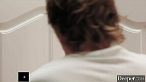 submissive chanel camryn deepthroats doms cock licks balls in restaurant then begs for more