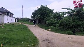 why skip class when this ghana schoolgirl bends for rough black cock doggystyle?