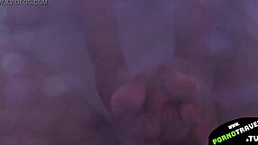 Tight Asian feet tease big cock in homemade footjob session