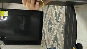 Perverted Step-Nephew Fucks Big Ass Colombian Milf Bent Over Dishes While Hubby Away