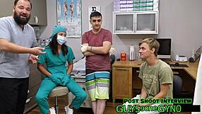 Canadian nurse dominates patient's penis in hospital bondage