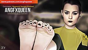 wanna worship negasonic's wrinkled teen soles and toes?