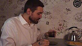 Petite College Student in Skirt Gets Bent Over for Deepthroat and Cum Facial