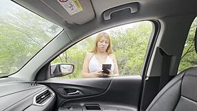 Whoa, big ass stranger rides cock in my taxi!