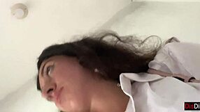 girl walks cafe with cum dripping face eats pizza swallows more in public cumwalk