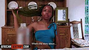 TINY 18YO BLACK TEEN POUNDED RAW BY HUGE EURO TOURIST COCK IN PANTY-DROPPING SEX TAPE!