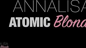 sweet blonde angel fingers ass with plug discovering first anal orgasm bliss