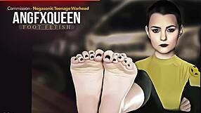 wanna worship negasonic's wrinkled teen soles and toes?