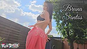 Wet latina bruna santos overflows milk during brutal anal throat and ass destruction