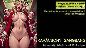 karácsonyi surrenders to hungarian gangbang with erotic audio