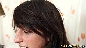 Aussie brunette amateur spreads hairy pussy wide for intense solo toy masturbation in high def reality