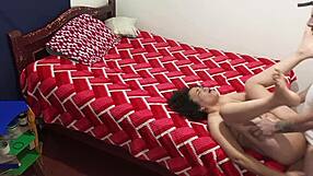 hey, watch this hot latina neighbor take huge cock deep in her tight ass