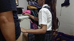 mi colegiala peruana se mete en cuarto ajeno para doggystyle pussy licking cum in mouth finale
