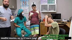 Canadian nurse dominates patient's penis in hospital bondage