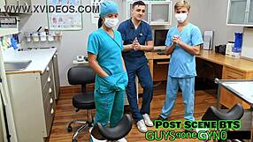 Canadian nurse dominates patient's penis in hospital bondage