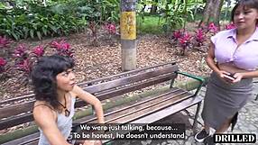 Busty Latina Cleaning Lady Bent Over Submissive for Monster Cock Quickie Outdoors