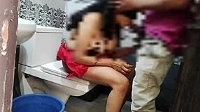 Malkin bent over commode takes hard pounding real hindi moans