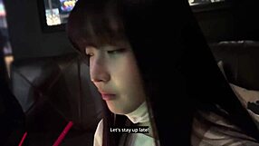 Skinny Japanese College Girl First-Time Hotel Cowgirl Creampie Ride