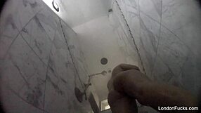 London Keyes Fingers Tits And Pussy In Steamy Shower