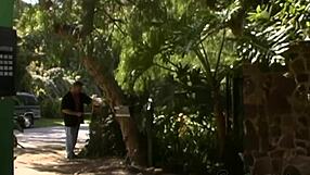 blonde's big natural tits bounce wildly during outdoor vintage fuck session