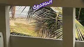 slutty housewife flashes shaved pussy at beach resort outdoor teasing strangers with her whore vibes