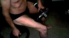 thigh percussion massage vibes through underwear on stool briefs tease