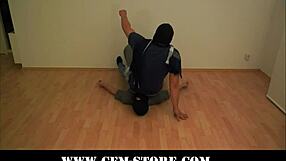 BDSM Femdom Trailer: Slave Humiliated with Facesitting and Food Fetish Tits