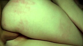 Skinny brunette goes wild for intense bedroom action at night.