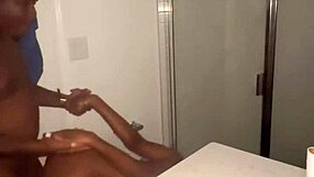 Slim petite milf bends over in shower for hardcore big cock pussy pounding cumshot