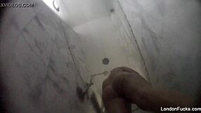 London Keyes Fingers Tits And Pussy In Steamy Shower