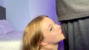 my petite 18+ stepsister films sloppy blowjob gagging on cock for ex