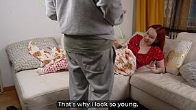 oh man shocking stepmom sucks stepsons dick as santa then gets creampie on huge tits!!