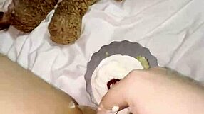 ever seen a kinky 18yo virgin stepsis rub creamy cake on her dripping pussy lips instead of college?