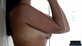 Big Tits Teen Madison Walker Stretches Morning on Concrete!