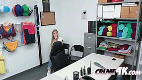 Big Cock Officer Secretly Pounding Wet Pussies in Security Office Orgy?