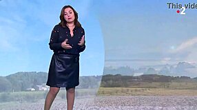 Anais Baydemir in Leather Skirt Presents Sexy Weather