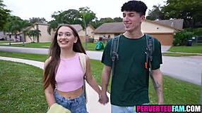 hey stepsis slurps and rides stepbro's monster cock like a total slut