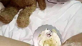 ever seen a kinky 18yo virgin stepsis rub creamy cake on her dripping pussy lips instead of college?