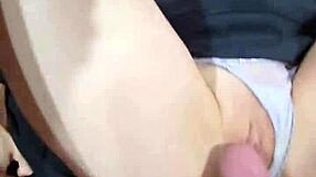 Huge creampie floods wife's dripping wet pussy deep!