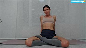 Sweat-Drenched Gina Gerson Stretches Flexible Body, Moans In Close-Up Pussy Workout For Secretfriends