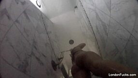 London Keyes Fingers Tits And Pussy In Steamy Shower