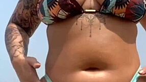 beach african hunk oils my swollen pussy lips?