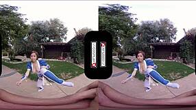 Dead or Alive Cosplay Slut Sucks Cock in VR Hardcore!