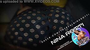 whoa, nina rotti's fat ebony ass rides that massive 11-inch dildo like a pro