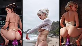 Cum blasts hit pregnant oiled beauty's face slow jam