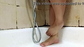Feet lovers crave this chubby Asian's barefoot fetish tease!