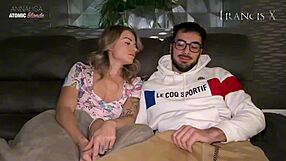 Blonde italian slut rims ass then gulps down deepthroat cum mouthful from huge cock