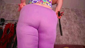 Chubby Redhead BBW Spanks Fat Ass Before Dildo Pounding